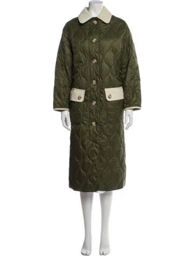 Pre-owned Barbour Trench Coat In Green