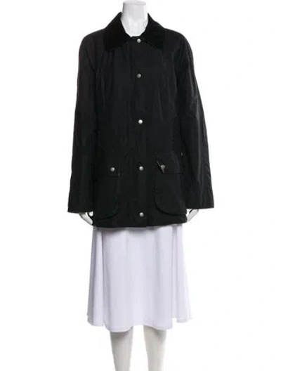 Pre-owned Barbour Trench Coat In Green