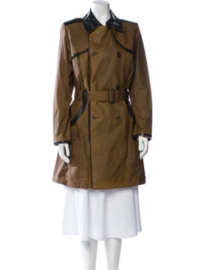 Pre-owned Barbour Trench Coat In Neutral