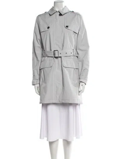 Pre-owned Barbour Trench Coat In Neutral