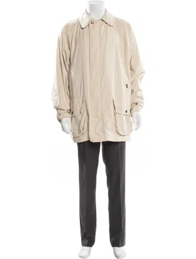 Pre-owned Barbour Trench Coat In Neutral