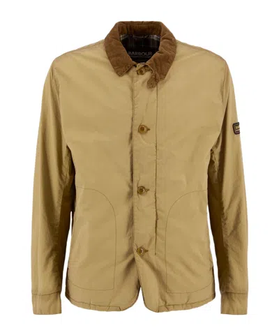 Barbour Troon Washed Waxed Jacket In Gold