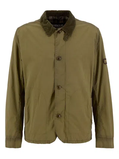 Barbour Troon Washed Waxed Jacket In Green