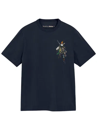 Barbour X Paul Smith Graphic-print T-shirt In Blue