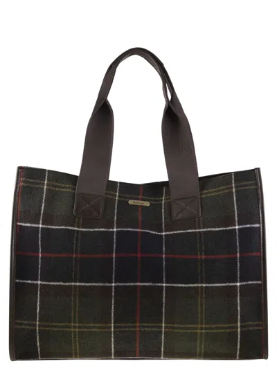 Barbour Turnberry Tartan Tote Bag In Brown