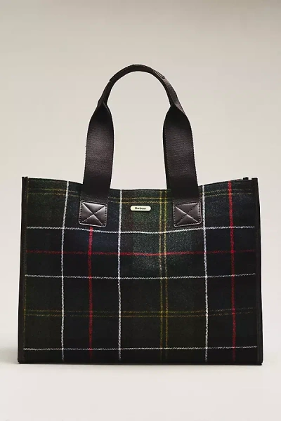 Barbour Turnberry Tartan Tote Bag In Green