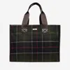 Barbour Turnberry Tote Bag In Wool Blend With Check Pattern In Green