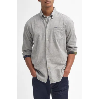 Barbour Turner Houndstooth Button-down Shirt In Olive