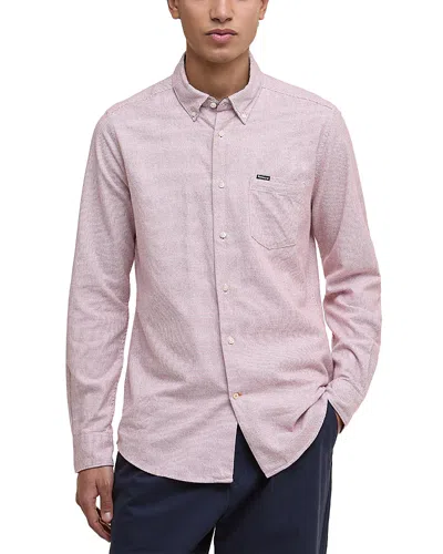 Barbour Turner Tailored Houndstooth Shirt In Pink