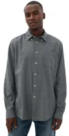 Barbour Turner Tailored Fit Cotton Houndstooth Button-down Shirt In Gray