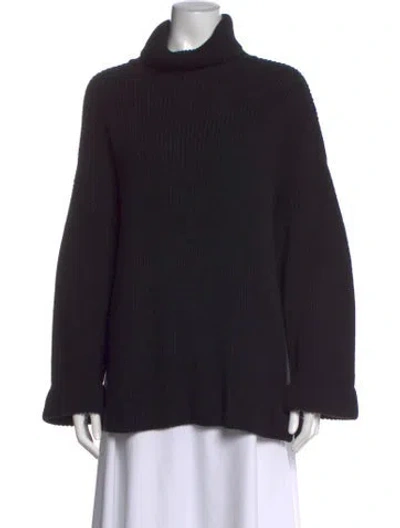Pre-owned Barbour Turtleneck Sweater In Black