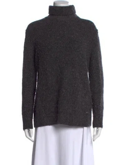 Pre-owned Barbour Turtleneck Sweater In Gray