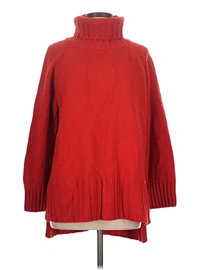 Pre-owned Barbour Turtleneck Sweater In Red