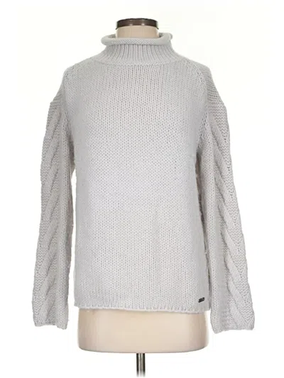 Pre-owned Barbour Turtleneck Sweater In Silver