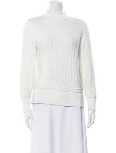 Pre-owned Barbour Turtleneck Sweater In White