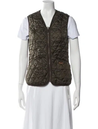 Pre-owned Barbour Tweed Pattern Vest In Blue