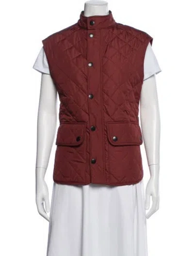 Pre-owned Barbour Tweed Pattern Vest In Brown
