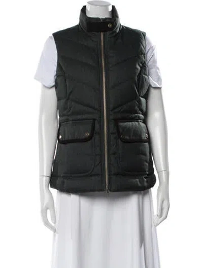 Pre-owned Barbour Tweed Pattern Vest In Green