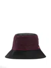 Barbour Two-tone Bucket Hat In Burgundy