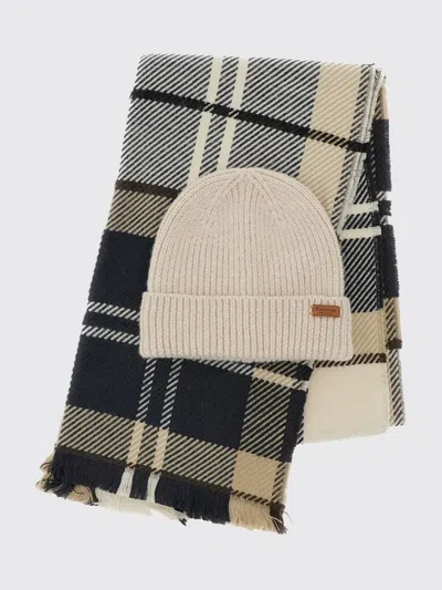 Barbour Two-piece Tartan Scarf And Hat Gift Set In Multi