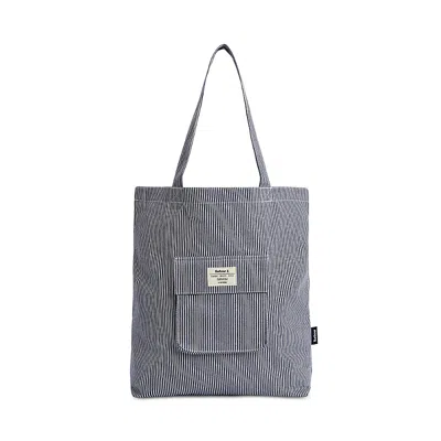 Barbour Tynedale Tote Bag In Navy/white