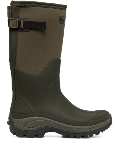 Barbour Tynedale Wellingtons Buckle-detail Boots In Green