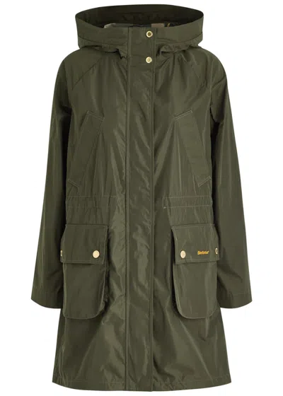 Barbour Una Hooded Shell Jacket In Olive