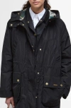 Barbour Funnel Neck Drawstring Long-sleeved Jacket In Black