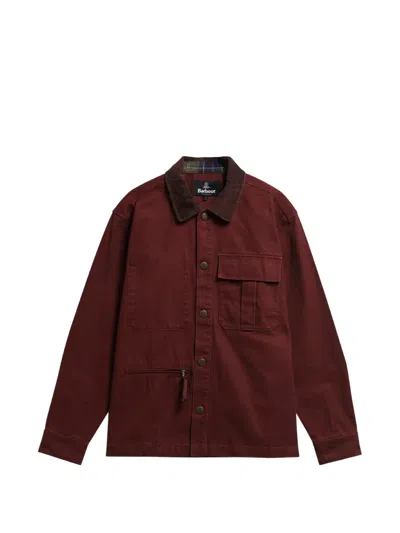 Barbour Ursula Corduroy-collar Overshirt In Burgundy