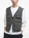 Barbour Utility Editor Multi-pocket Gilet In Gray