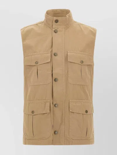 BARBOUR UTILITY GILET COTTON MULTIPLE POCKETS