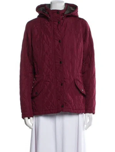 Pre-owned Barbour Utility Jacket In Burgundy