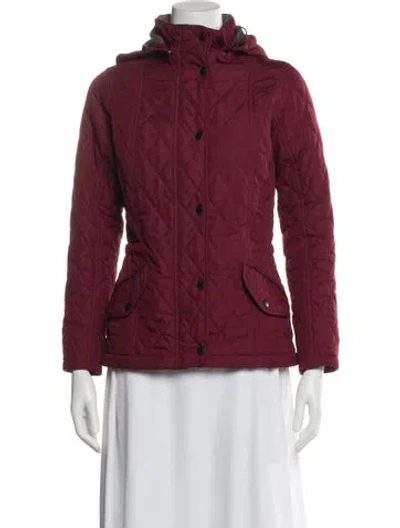 Pre-owned Barbour Utility Jacket In Burgundy