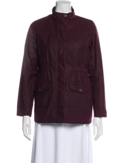 Pre-owned Barbour Utility Jacket In Burgundy