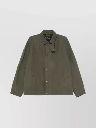 Barbour Utility Jacket Corduroy Collar In Green