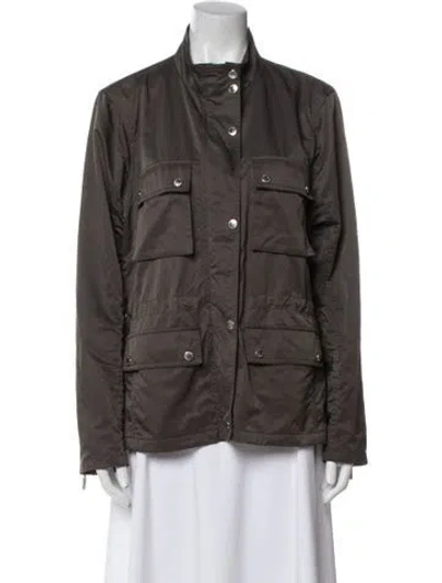 Pre-owned Barbour Utility Jacket In Gray