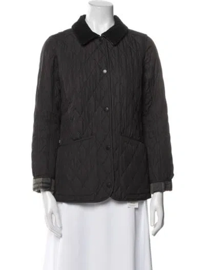 Pre-owned Barbour Utility Jacket In Gray