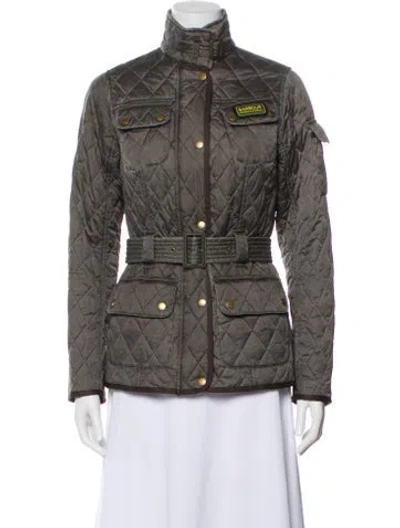 Pre-owned Barbour Utility Jacket In Gray