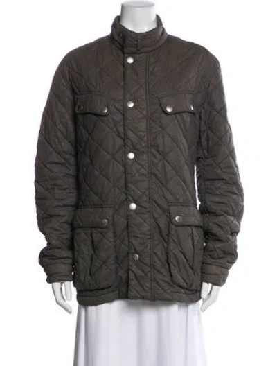 Pre-owned Barbour Utility Jacket In Gray