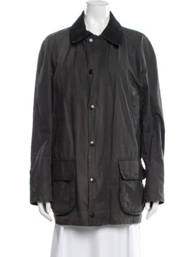 Pre-owned Barbour Utility Jacket In Gray