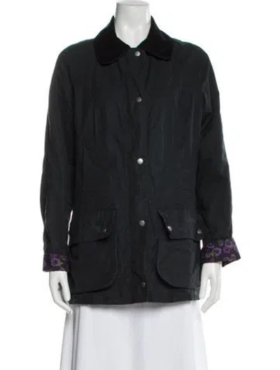 Pre-owned Barbour Utility Jacket In Gray