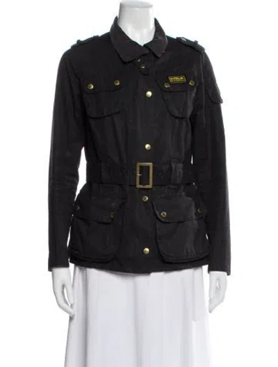 Pre-owned Barbour Utility Jacket In Gray