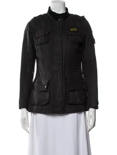 Pre-owned Barbour Utility Jacket In Gray