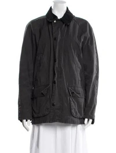Pre-owned Barbour Utility Jacket In Gray
