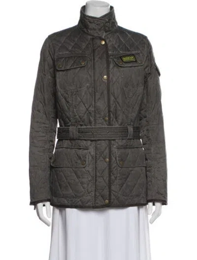 Pre-owned Barbour Utility Jacket In Gray