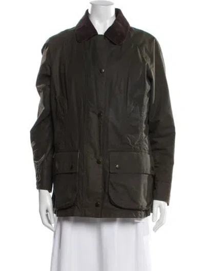 Pre-owned Barbour Utility Jacket In Gray