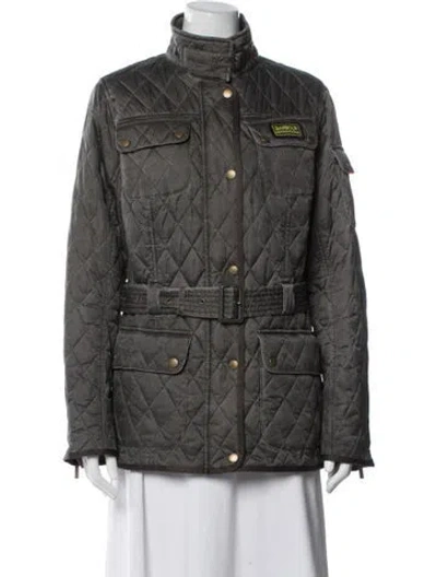 Pre-owned Barbour Utility Jacket In Gray