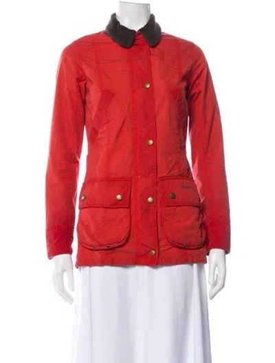 Pre-owned Barbour Utility Jacket In Orange