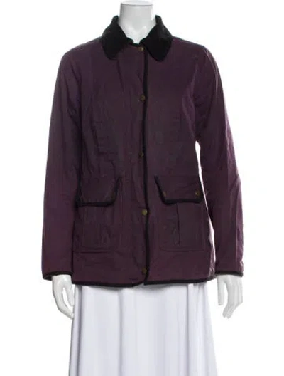 Pre-owned Barbour Utility Jacket In Purple