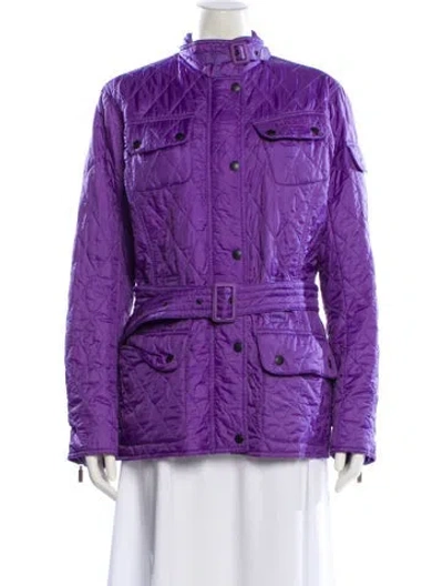 Pre-owned Barbour Utility Jacket In Purple